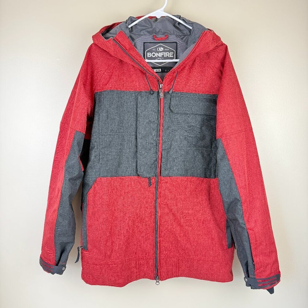 🏂 Bonfire Men’s Snowboard Ski Jacket – Red & Gray | Size SP